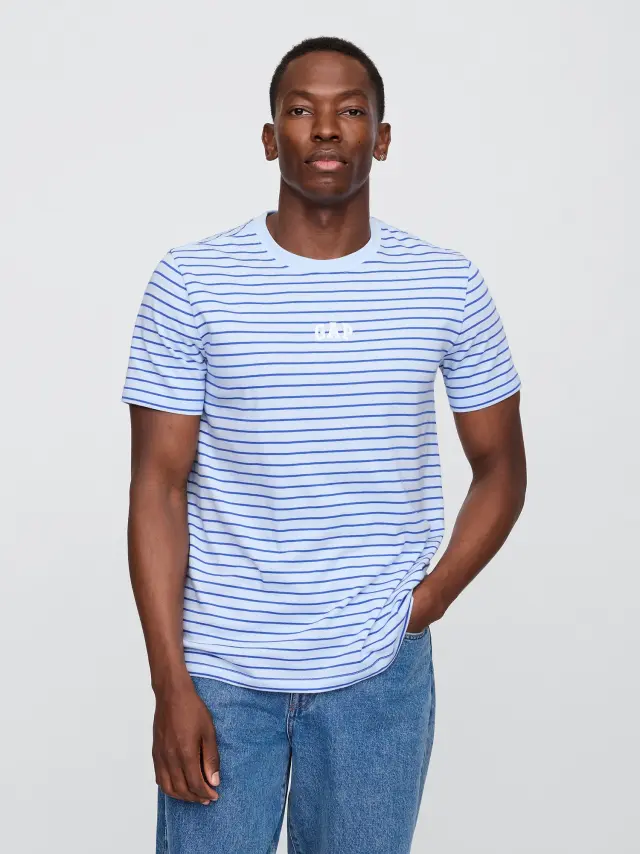 Everyday Soft Gap Logo Ριγέ Μπλούζα SERENE BLUE