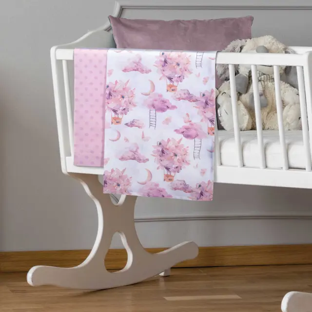 Σετ 2Τεμ Σεντόνια 70x120 Λίκνου Baby Greenwich Polo Club Essential 8864 Pink 100% βαμβακερό 2