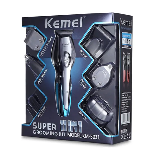 Kemei Επαγγελματικό Σετ Επαναφορτιζόμενης Κουρευτικής Μηχανής KM-5031 2