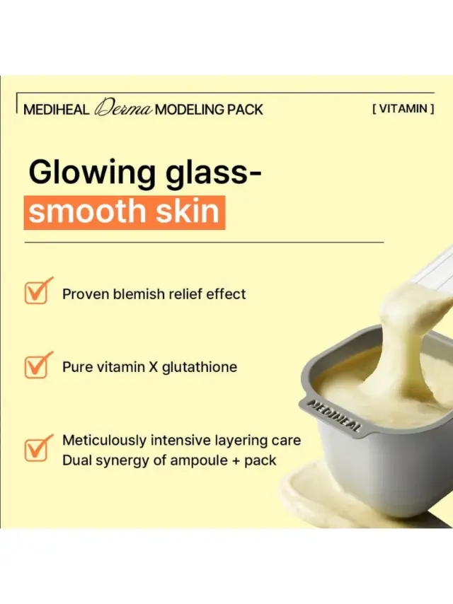 Mediheal Derma Modeling Pack Vitamin Brightening - Μάσκα μοντελοποίησης με βιταμίνη C και λιποσώματα 3