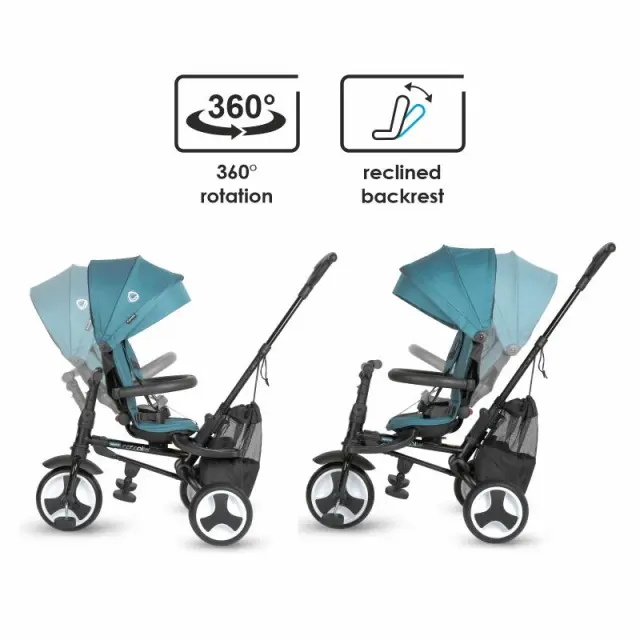 Coccolle Spectra Plus Premium Line Αναδιπλούμενο Τρίκυκλο Ποδήλατο Atlantic Blue 10+ Μηνών 2