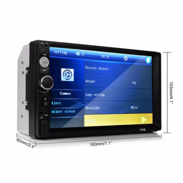Οθόνη αυτοκινήτου 2 Din multimedia 7018B 60W 7" TFT οθόνη αφής 3