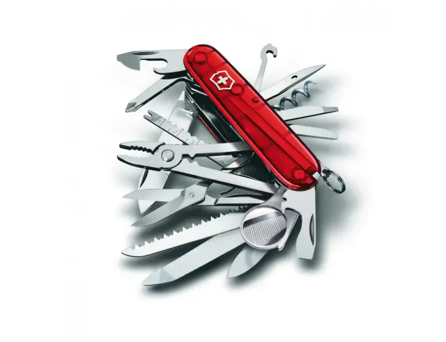 Ελβετικός Σουγιάς Victorinox Champ με 33 λειτουργίες και μήκος 9.1cm - Red Transparent1.6795.T 3