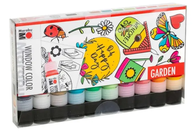 Marabu - Fun AND Fancy Window Color 10x25ml - Garden 822510 - Toys