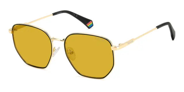 Polaroid Unisex Γυαλιά Ηλίου με Χρυσό Μεταλλικό Σκελετό και Κίτρινο Φακό PLD6214/S/X DYG/MU