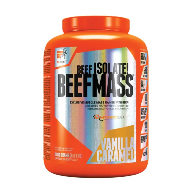 Extrifit Beefmass vanilla-caramel, 3000-g