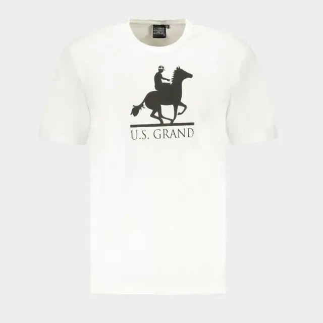T-Shirt U.S. Grand Polo AU02646_BI6BIANC Λευκό - 2XL