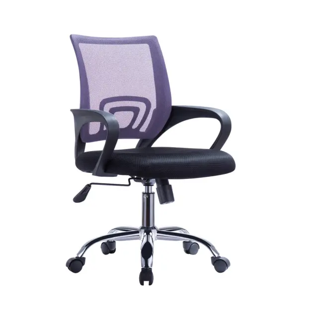 Πολυθρόνα BF2101-F Mesh Μαύρο/Μωβ 55x62x89/101cm