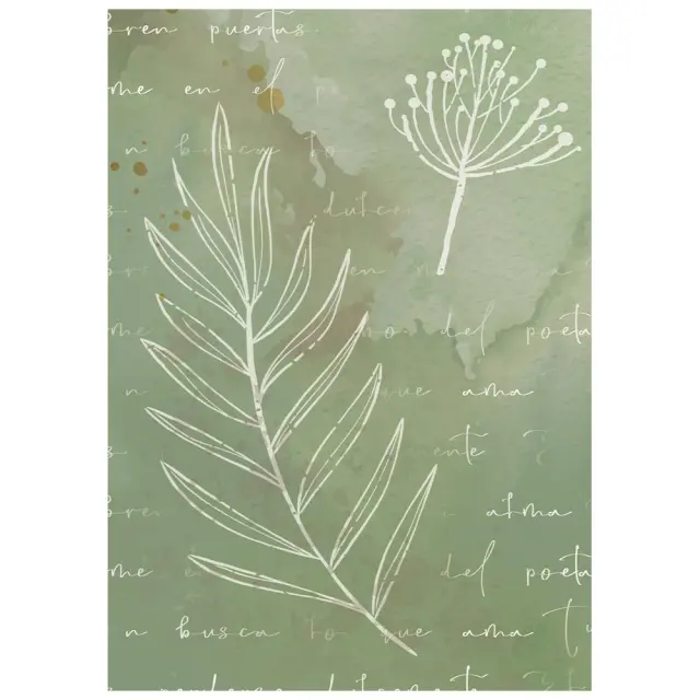 Σετ 8 ριζόχαρτα ντεκουπάζ Backgrounds Stamperia 10.5×14.8cm, Flowers and Poems 2