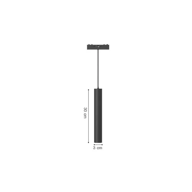 Inlight Κρεμαστό Φωτιστικό LED 6W 3CCT για Ultra-Thin μαγνητική ράγα σε μαύρη απόχρωση D:3X30cm (TMU0210-Black) 2