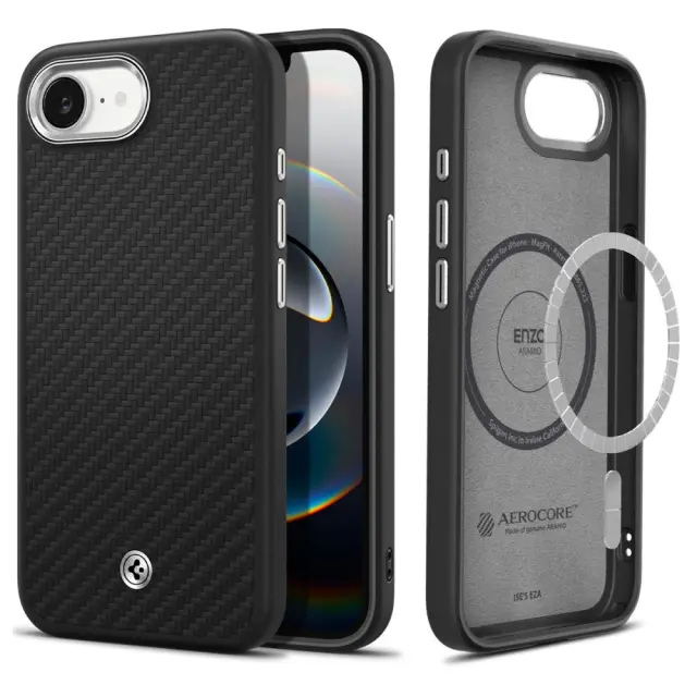 SPIGEN ENZO ARAMID MAG MAGSAFE IPHONE 16E / 17E MATTE BLACK