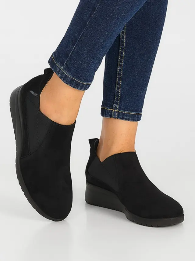 Mephisto Μοκασίνια-Loafers Γυναικείο δέρμα Nubuck Μαύρο MEP/IBELINA BLACK 2
