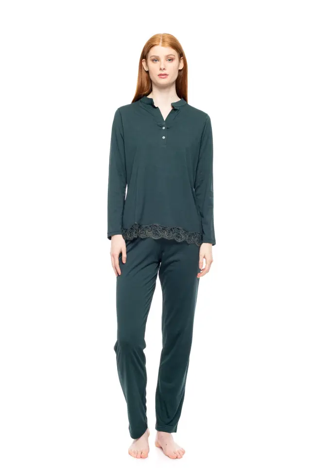 W1756 - Dark Green - PYJAMA NIGHT LOVERS SOLID