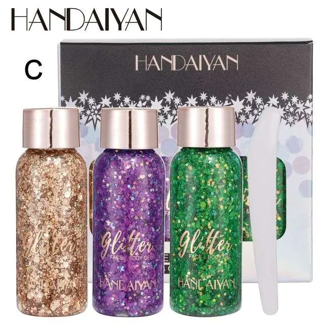 Σετ Glitter Face & Body Gel 3 τμχ Handaiyan 002