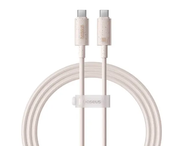 Καλώδιο Γρήγορης Φόρτισης Baseus Habitat USB-C σε USB-C - 100W - 1m - Ροζ P10360202421-00 2