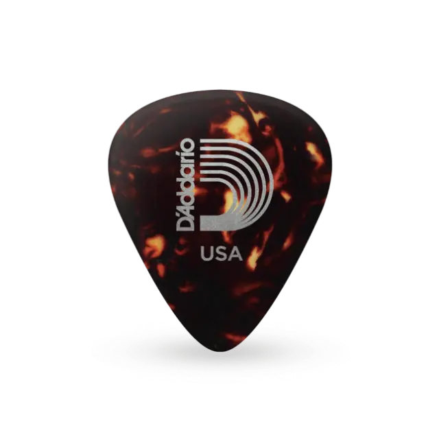 D Addario Shell-Color Celluloid Guitar Picks, 10 pack, Medium