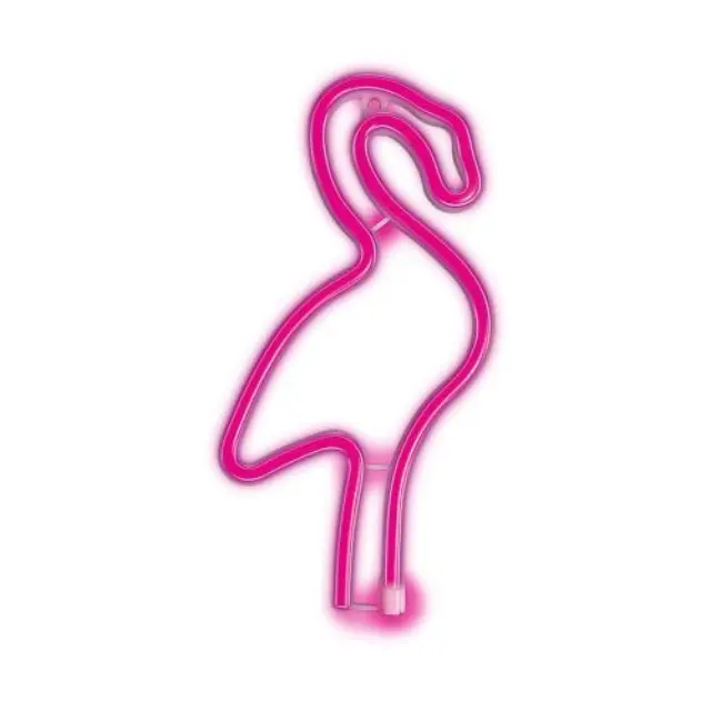 Neon LED Forever Light FLNE18 FLAMINGO (USB/Μπαταρίας & On/Off) Ροζ N64418