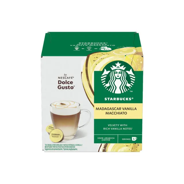 Starbucks Madagascar vanilla macchiato κάψουλες Dolce Gusto - 6+6 τεμ.