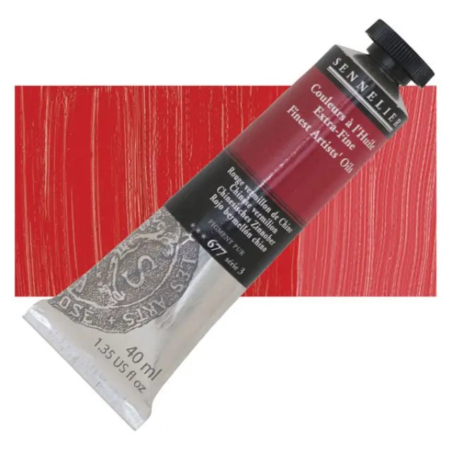 Sennelier Λάδι Finest Artists Oil 677 Chinese Vermillon - 40ml