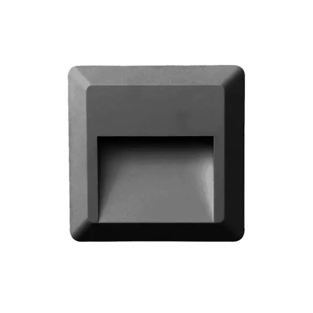 LED WALL SQUARE LUMINAIRE DARK GREY 230V AC IP65 2W 3000K 100LM RA80 / SLIM52NDG