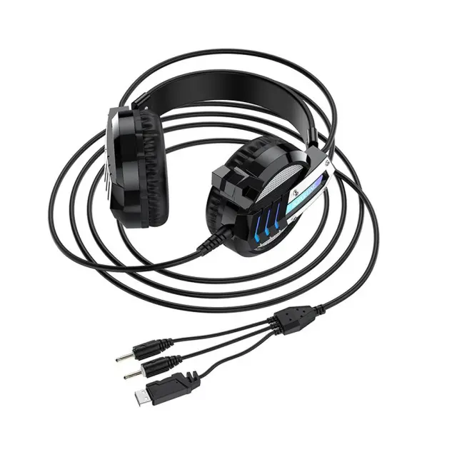 Ακουστικά Stereo Borofone BO100 Fun Μαύρα με Μικρόφωνο και 3 Κονέκτορες Σύνδεσης 3
