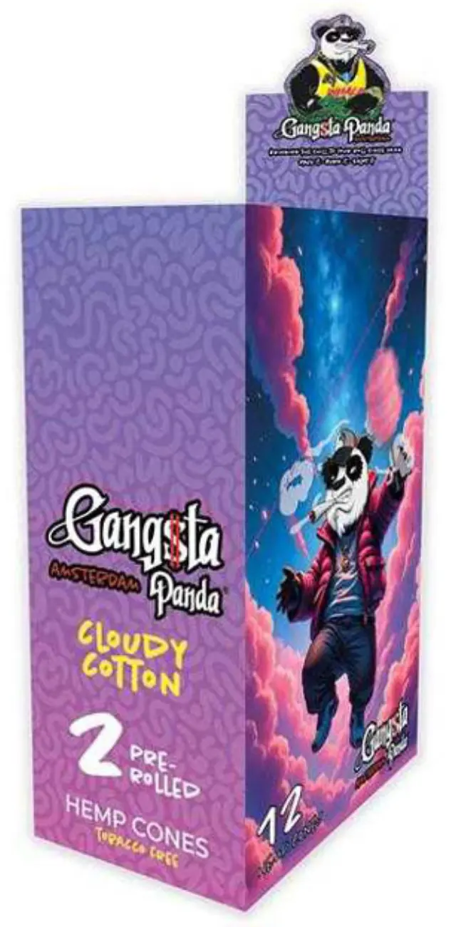 Gangsta Panda Blunt Wraps Πουρόφυλλα - Cotton Candy 2φ. 3