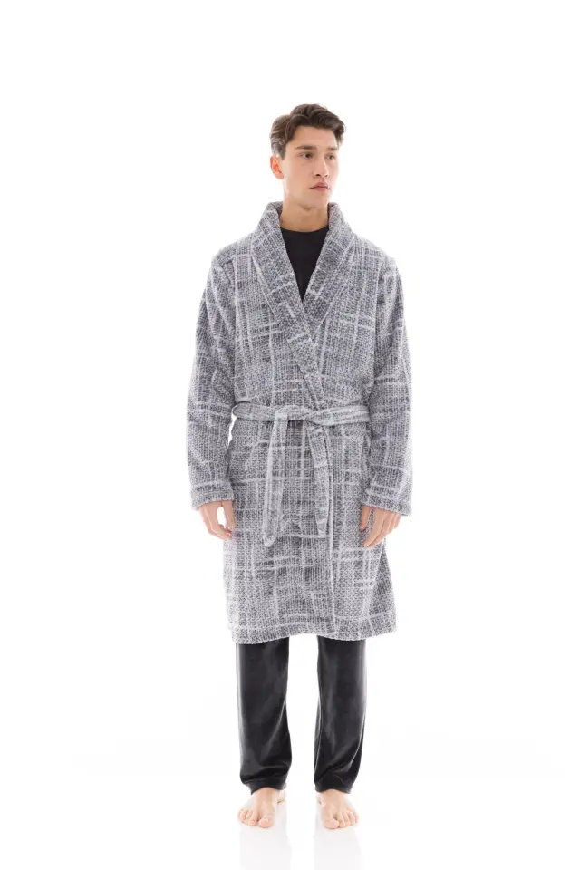 W-M642 - Type - ROBE LONG JAQUARD GREY