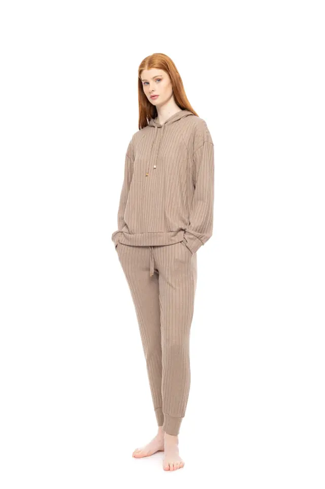 W1827 - Sand - PYJAMA WARM STRIPES 2