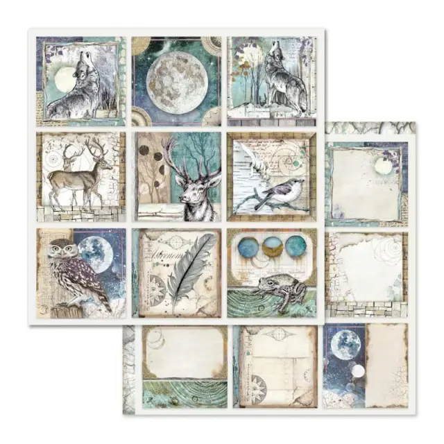 Χαρτί Scrapbooking Stamperia Διπλής Όψης - Cosmos Cards - 31x30cm