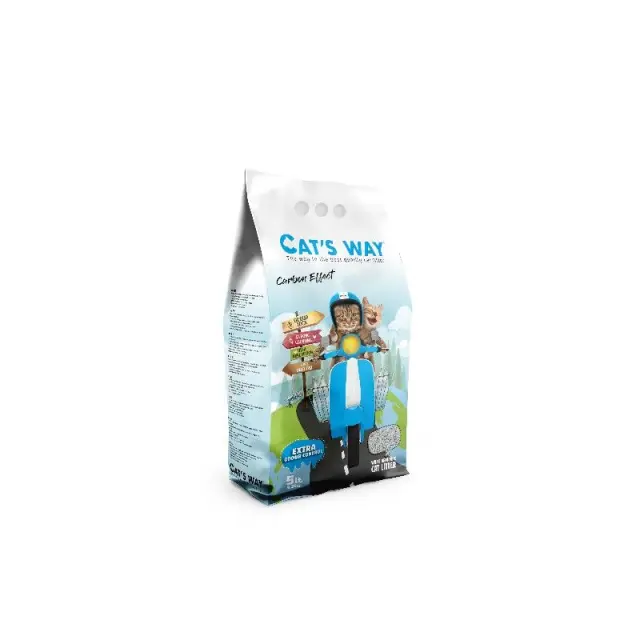 Cat's Way Carbon Effect Άμμος Υγιεινής Μπετονίτη, Χωρίς Άρωμα με Ενεργό Άνθρακα 5Lt (4,25Kg) Μονόχρωμο