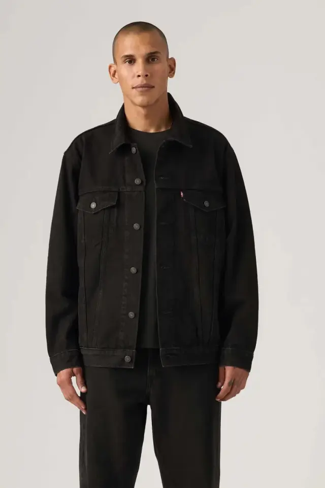 RELAXED FIT TRUCKER BLACKS - RELAXED FIT TRUCKER NEVER TOO MUCH T Black - XXL 3