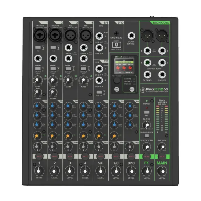 Mackie ProFX10GO Αναλογική Κονσόλα Ήχου Μπαταρίας