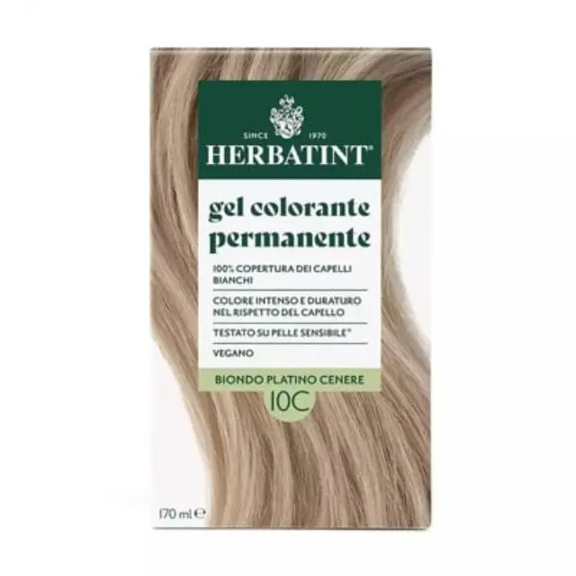 Herbatint Permanent Gel Βαφή Μαλλιών Χωρίς Αμμωνία 10c Ξανθό Πλατινέ Σταχτί 170ml