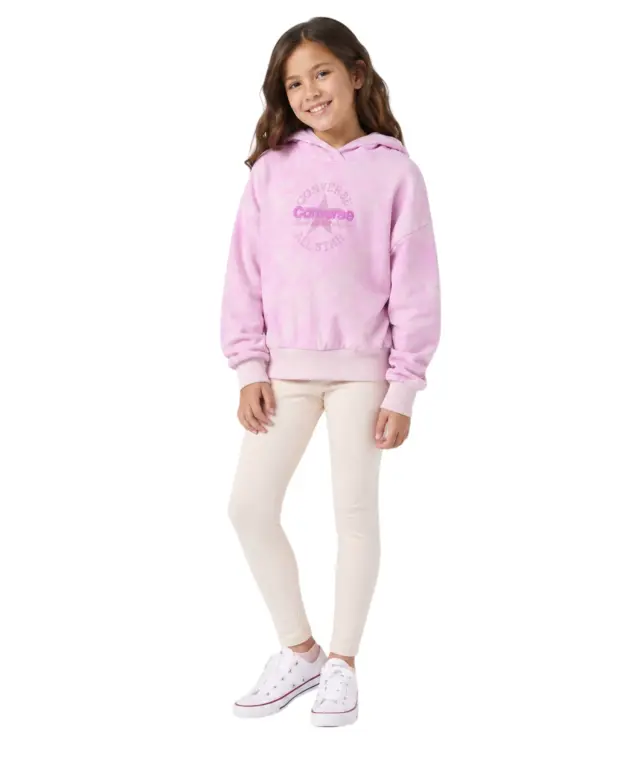 Converse - Μπλούζα Φούτερ Με Κουκούλα Για Κορίτσια 4CJ838-AMH Ροζ 3