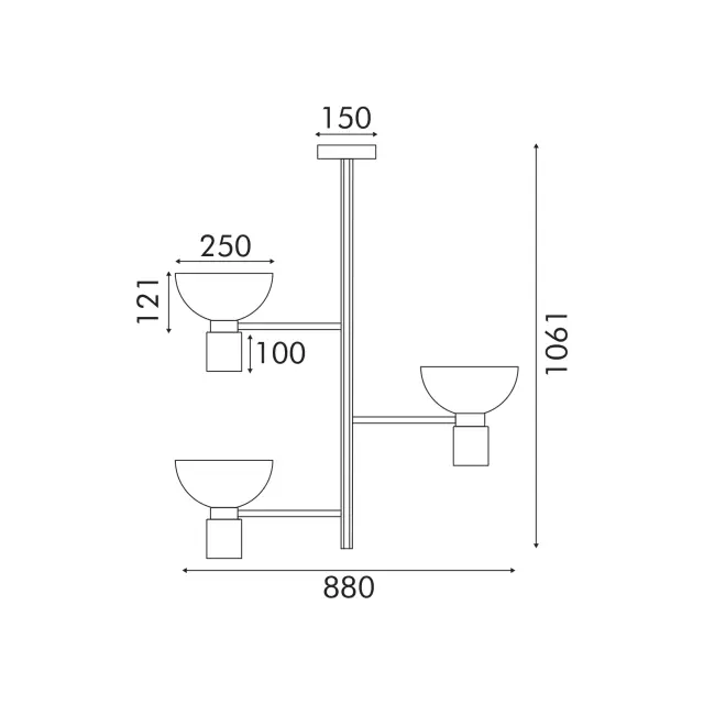 ΚΡΕΜΑΣΤΟ ΦΩΤΙΣΤΙΚΟ ACA HM250453A ΜΑΥΡΟ ΔΙΑΦΑΝΕΣ LED 24W 3000K IP20 D85XH78CM / HM250453A 3