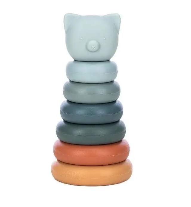 FreeON Free2Play Πυραμίδα στοίβαξης σιλικόνης Silicone Stacking Tower Bears μπλε
