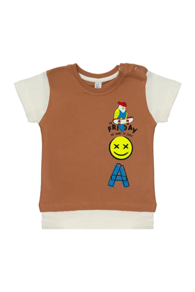 T-Shirt Baby On Friday Καφέ