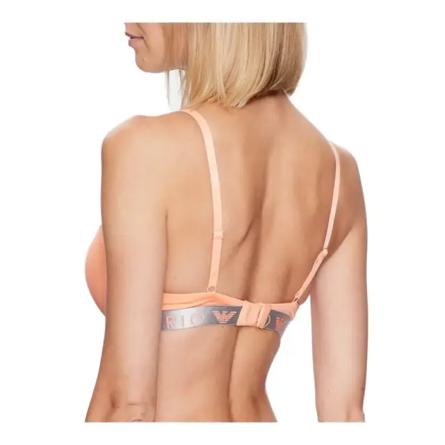 Emporio Armani Γυναικείο Σουτιέν Push-Up Shinny Logo, Χρώμα Papaya - 70B 2