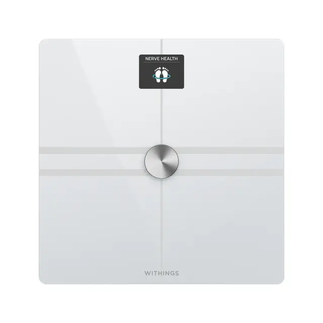 WITHINGS Body Comp Wifi Ζυγαριά με Καρδιαγγειακό Έλεγχο, Λιπομετρητή και Ανίχνευση Περιφερικής Νευροπάθειας White