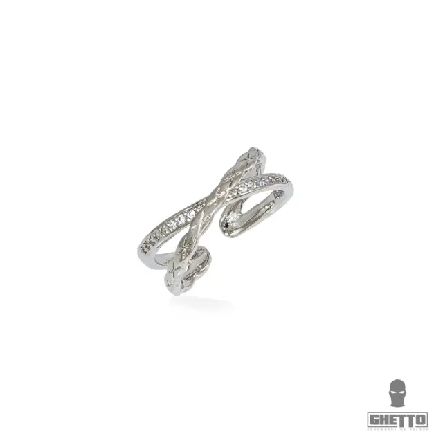 Ghetto Open Cross Chain Adjustable Ring