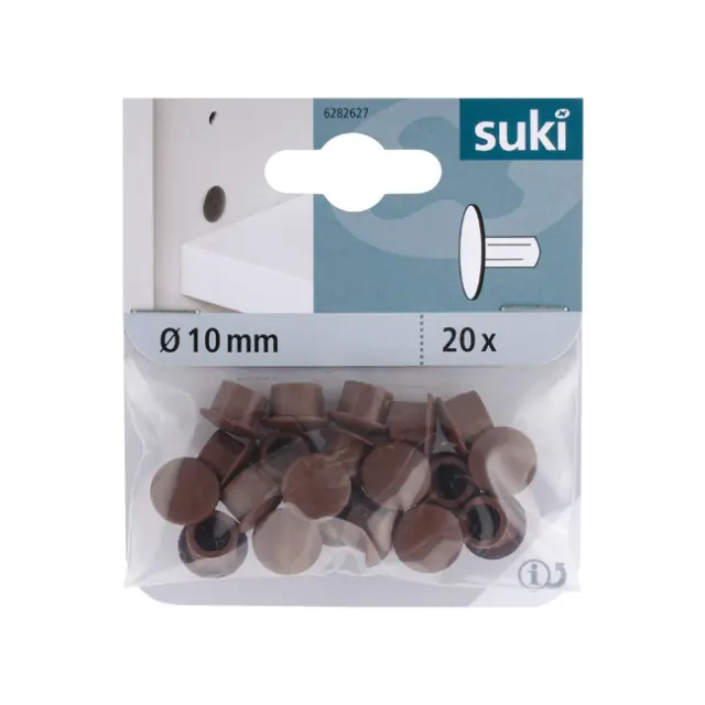 Καπάκι Φ10mm Καφέ Πλαστικό 2