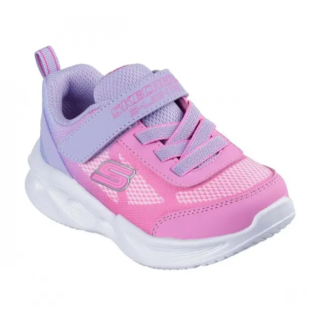 Skechers Sola Glow Lights (TD) (303714N-LVPK) - Λευκό-Ροζ - 21 3