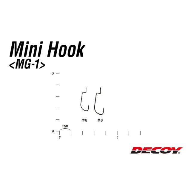 DECOY MG‑1 Mini Hook Offset – Ultra‑Fine Offset για Rockfish & Microworm Rigs #8 3