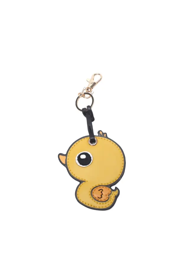 LE PANDORINE - Shaped charm keyring with yellow gold lobster clasp
