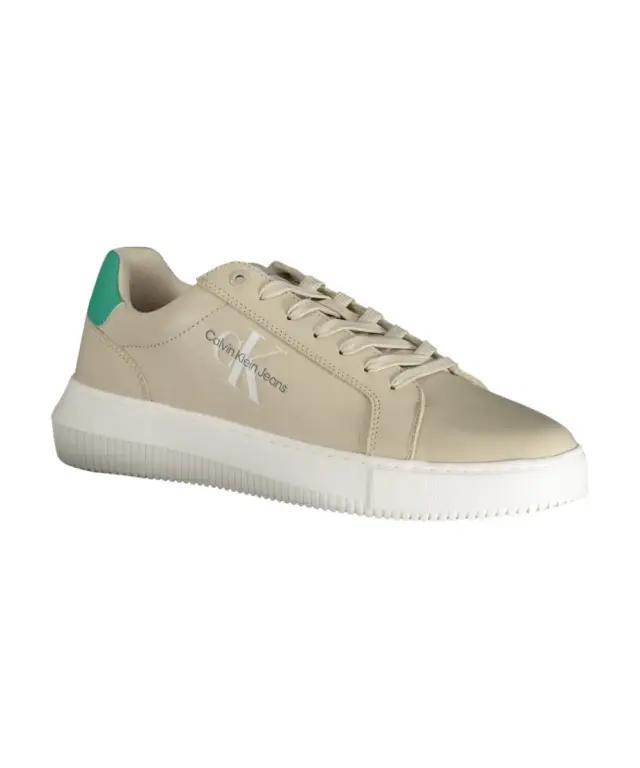 Calvin Klein - Cupsole Mono Lth Ανδρικά Chunky Sneakers YM0YM00681-0H8 Μπεζ 2