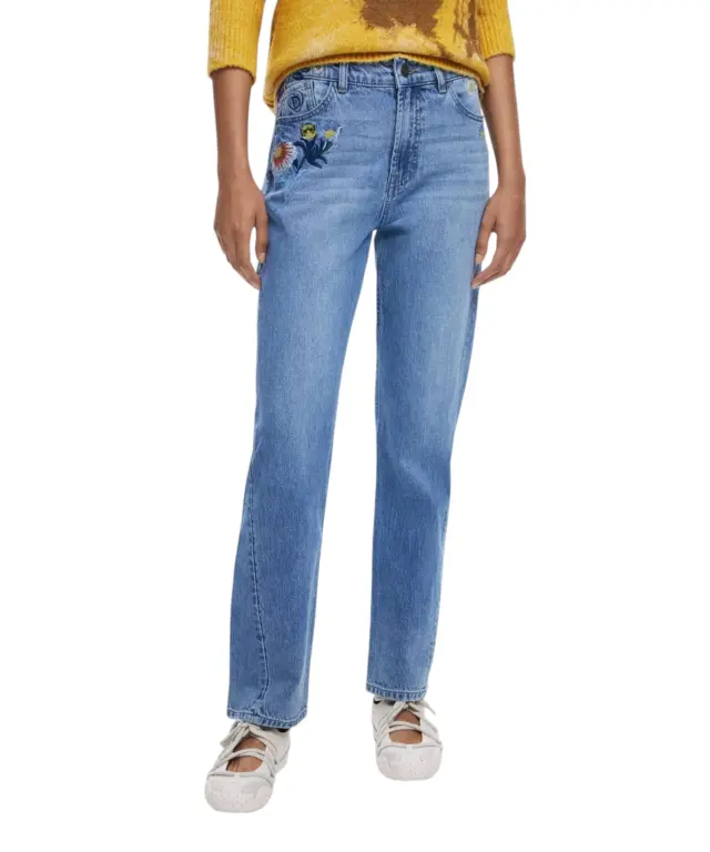 Desigual - Γυναικείο Παντελόνι Τζιν Sunflower 25WWDD23-5053 Μπλε - 34