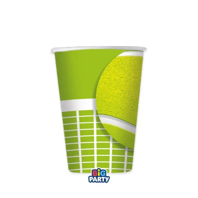 Ποτήρια Χάρτινα 250ml Tennis - Τένις / 6 τμχ