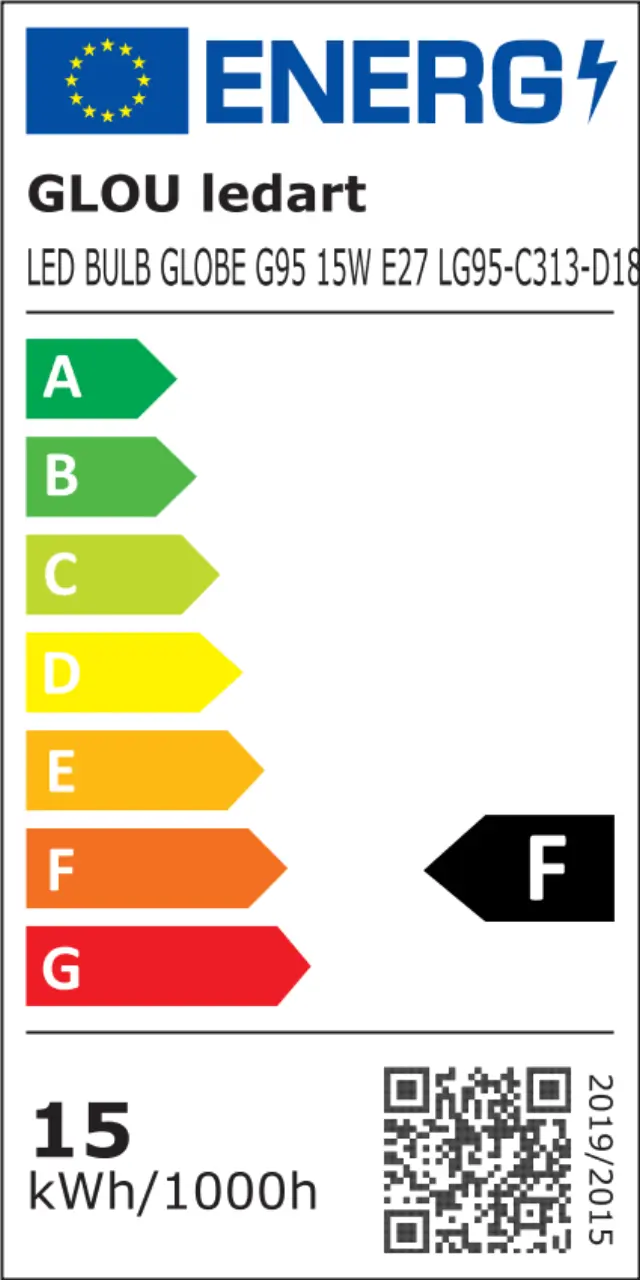Glou LedArt , Λάμπα Led Clobe G95 15W Ε27 230V 2700K 2