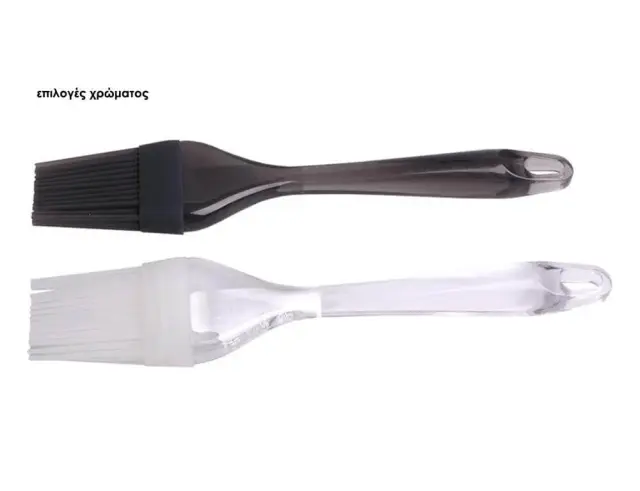 Πινέλο Μαγειρικής και Ζαχαροπλαστικής Kitchen Tools 22274406 Σιλικόνη-πλαστικό, 20 x 5 x 2 cm, σε 2 επιλογές χρώματος, Μαύρο/άσπρο - 1 τεμάχιο 22274406