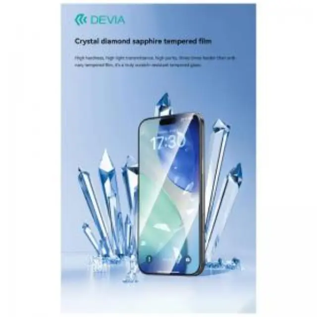 Tempered Glass Crystal Diamond Hardness Devia Apple iPhone 18 Pro/ 17 Pro με Βοηθητικό Εργαλείο Van Μαύρο (1 τεμ.) N69956 3